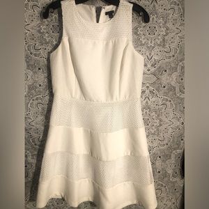 NWOT-White Anne Taylor skater style dress